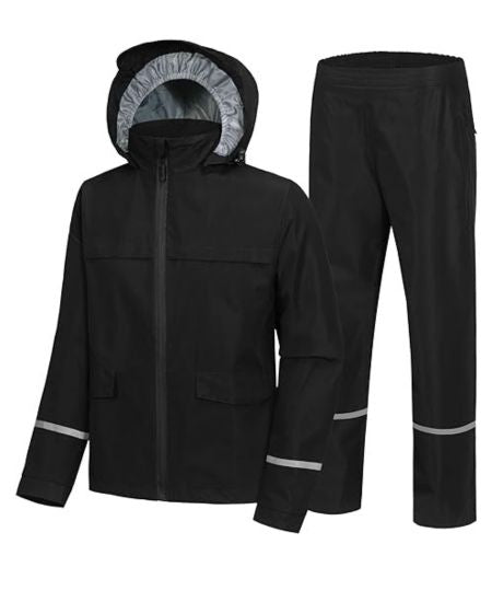 SWISSWELL Kids Gear Waterproof Rain Suit Hooded Jacket and Pants Set-CUBRS03258