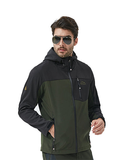 SWISSWELL Men Fashionable Color Matching Soft Shell Outdoor Windproof Jacket -ZPK010368