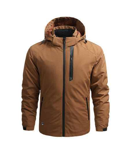 SWISSWELL Men's Coat with Detachable Lining Thick Warm Casual Windbreaker Jacket-ZPK010362